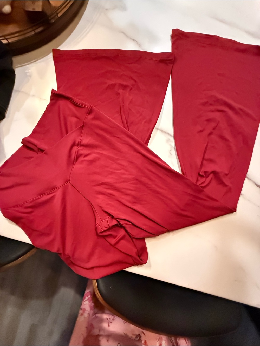 Red Wide-Leg Lounge Pants